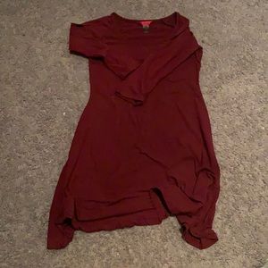 Wine Red Dress by Hot Kiss